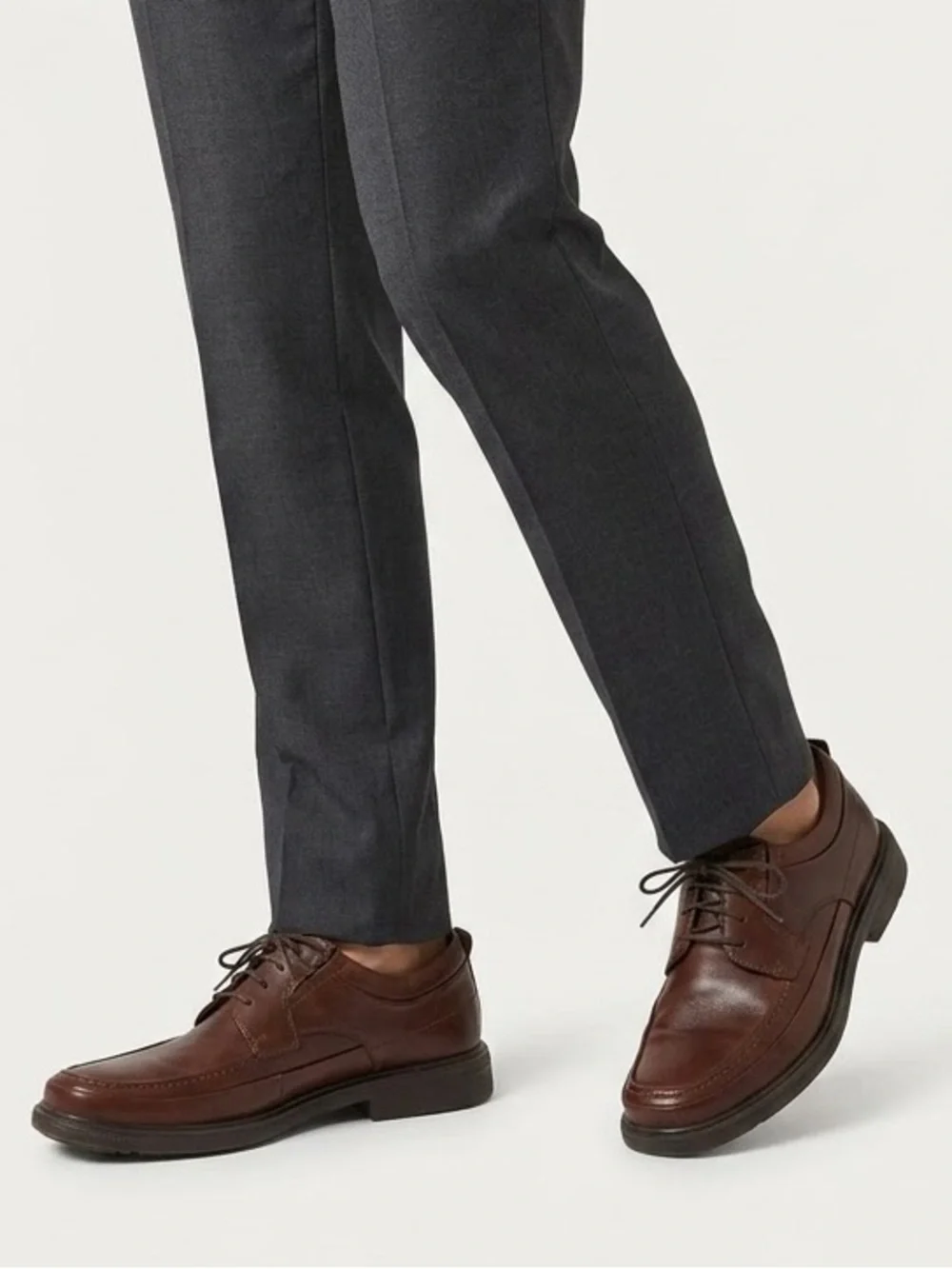Hush Puppies Men's Dark Brown Leather Lace-Up Derby